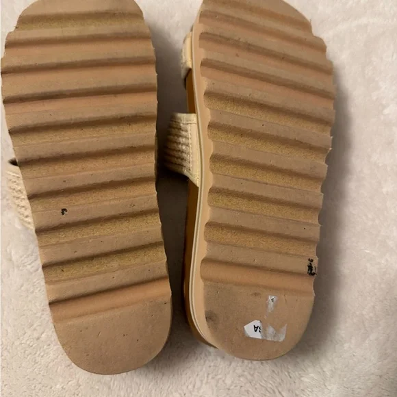 Reef Cork Platform Sandals with Cream Straps - Picture 3 of 5